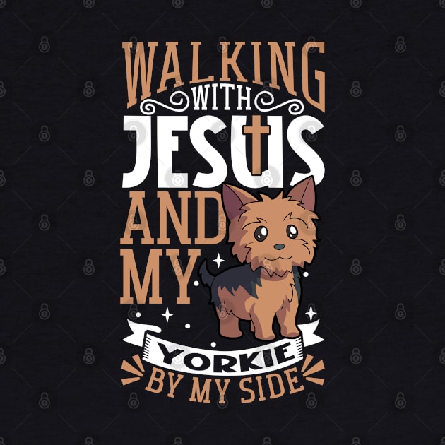 Jesus and dog - Yorkshire Terrier by Modern Medieval Design